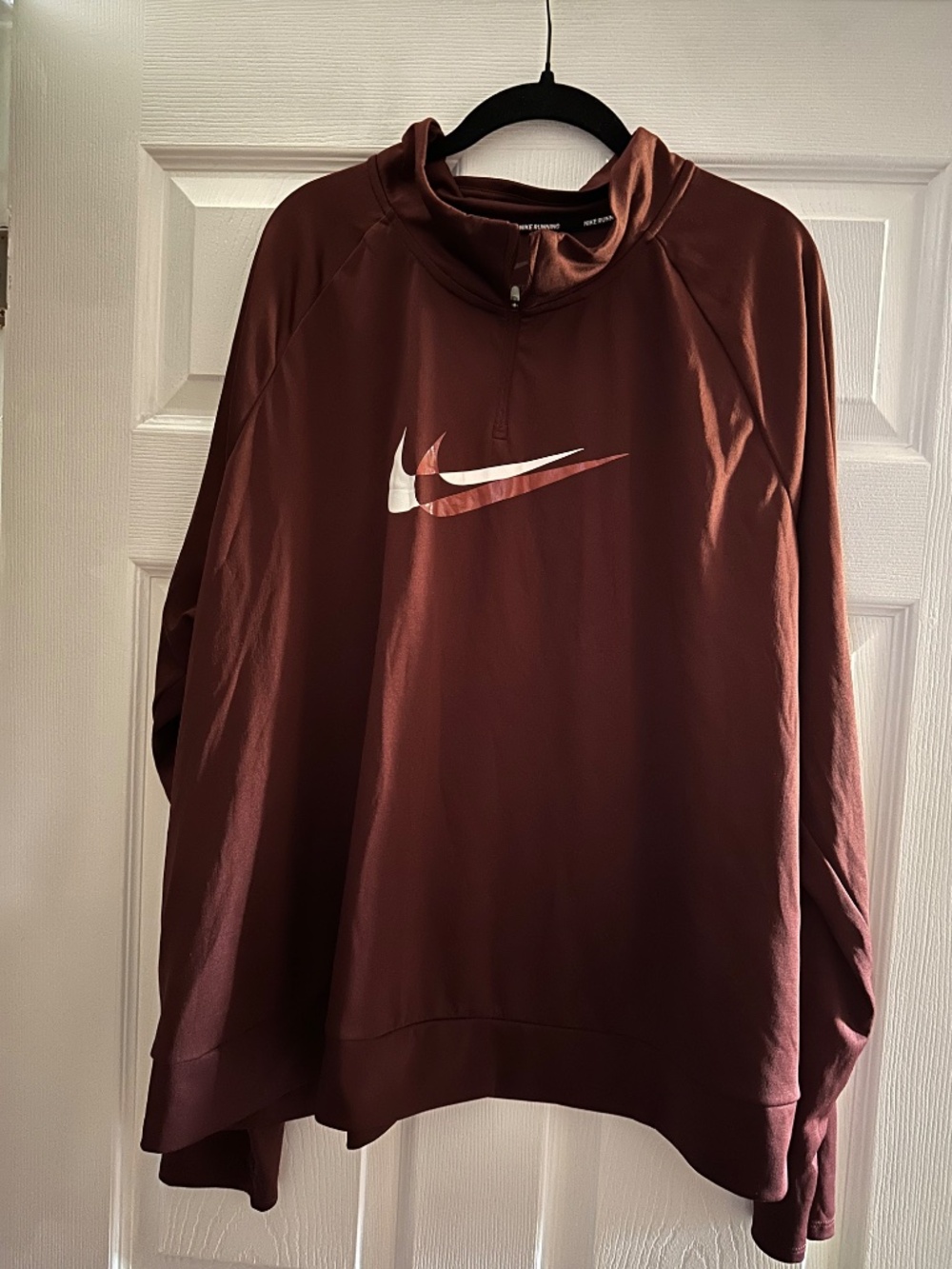 Nike Running Dri-FIT Hooded Half-Zip Pullover Burgundy 3X Activewear